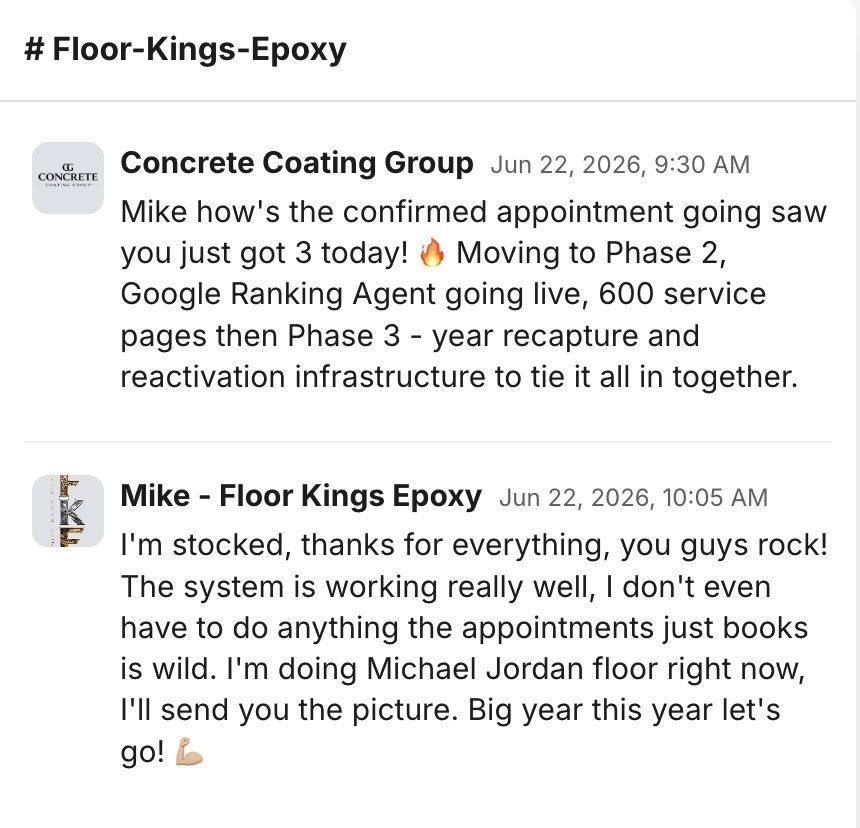 Message from Mike at Floor Kings