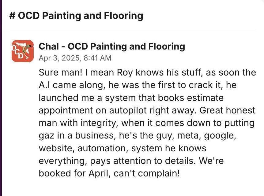Message from Chai at OCD